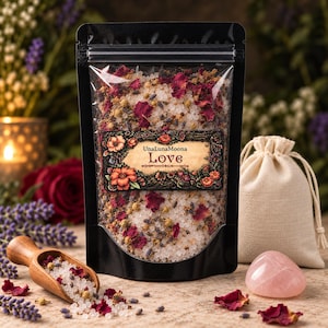 Intention Bath Salts-Ritual Bath Salts-Spiritual Bath Salts-Ritual Salt - Manifestation-Herbal Bath Soak- Witchy Bath-Spa-Aromatherapy Blend