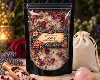 Intention Bath Salts-Ritual Bath Salts-Spiritual Bath Salts-Ritual Salt - Manifestation-Herbal Bath Soak- Witchy Bath-Spa-Aromatherapy Blend