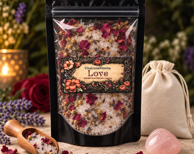 Intention Bath Salts-Ritual Bath Salts-Spiritual Bath Salts-Ritual Salt - Manifestation-Herbal Bath Soak- Witchy Bath-Spa-Aromatherapy Blend