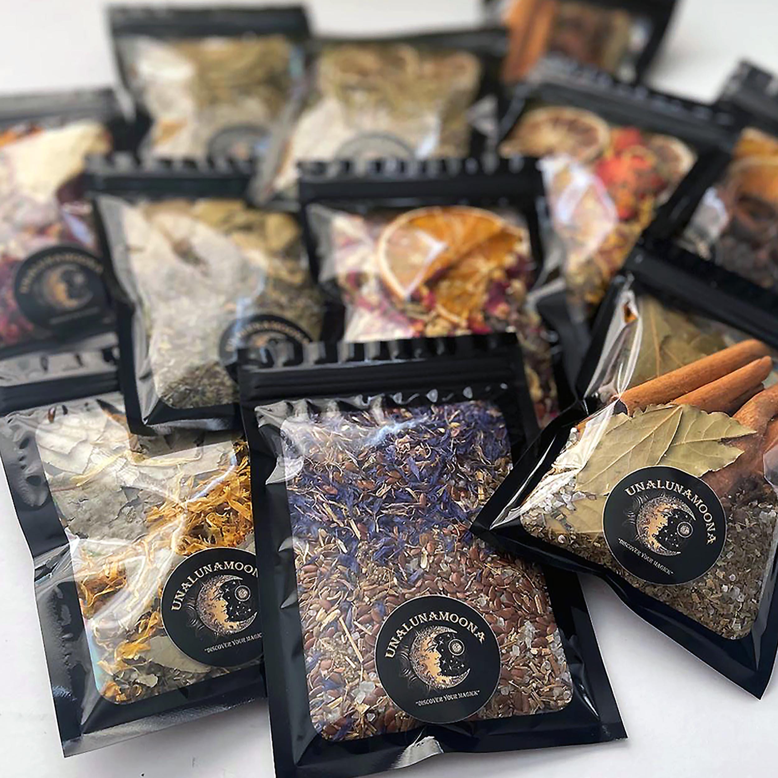 Intention Simmer Pots | Simmer Pot Kit | Simmer Pot Potpourri | Simmering Potpourri | Stovetop Potpourri | Witches Brew, includes Crystal