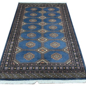 4.6x6.6 Gray Color Bokhara Rug - 1.40x2.00 Rug - Bedroom Rug - Luxury Rug - Area Rug - Turkish Rug - Fine Quality Rug - Afghan Rug