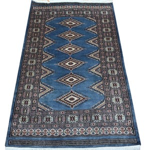 3X5 Gray Color Bokhara Rug - 0.90x1.50 Rug - Bedroom Rug - Luxury Rug - Area Rug - Turkish Rug - Fine Quality Rug - Afghan Rug