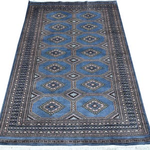 4X6 Gray Color Bokhara Rug - 1.20x1.85 Rug - Bedroom Rug - Luxury Rug - Area Rug - Turkish Rug - Fine Quality Rug - Afghan Rug