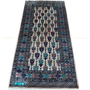 3X6 Beige Color Bokhara Rug - 0.90x1.85 Rug - Bedroom Rug - Luxury Rug - Area Rug - Turkish Rug - Fine Quality Rug - Afghan Rug