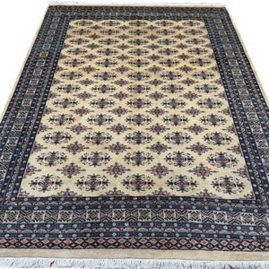 6x9 Beige Color Bokhara Rug - 1.80x2.80 Rug - Bedroom Rug - Luxury Rug - Area Rug - Turkish Rug - Fine Quality Rug - Afghan Rug