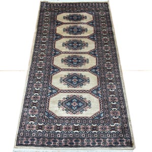 3X6 Beige Color Bokhara Rug - 0.90x1.85 Rug - Bedroom Rug - Luxury Rug - Area Rug - Turkish Rug - Fine Quality Rug - Afghan Rug