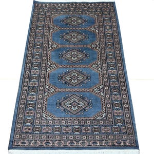3X5 Gray Color Bokhara Rug - 0.90x1.50 Rug - Bedroom Rug - Luxury Rug - Area Rug - Turkish Rug - Fine Quality Rug - Afghan Rug