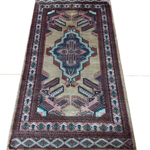 3X6 Beige Color Bokhara Rug - 0.90x1.85 Rug - Bedroom Rug - Luxury Rug - Area Rug - Turkish Rug - Fine Quality Rug - Afghan Rug