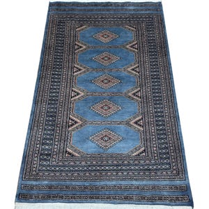 3X5 Gray Color Bokhara Rug - 0.90x1.50 Rug - Bedroom Rug - Luxury Rug - Area Rug - Turkish Rug - Fine Quality Rug - Afghan Rug