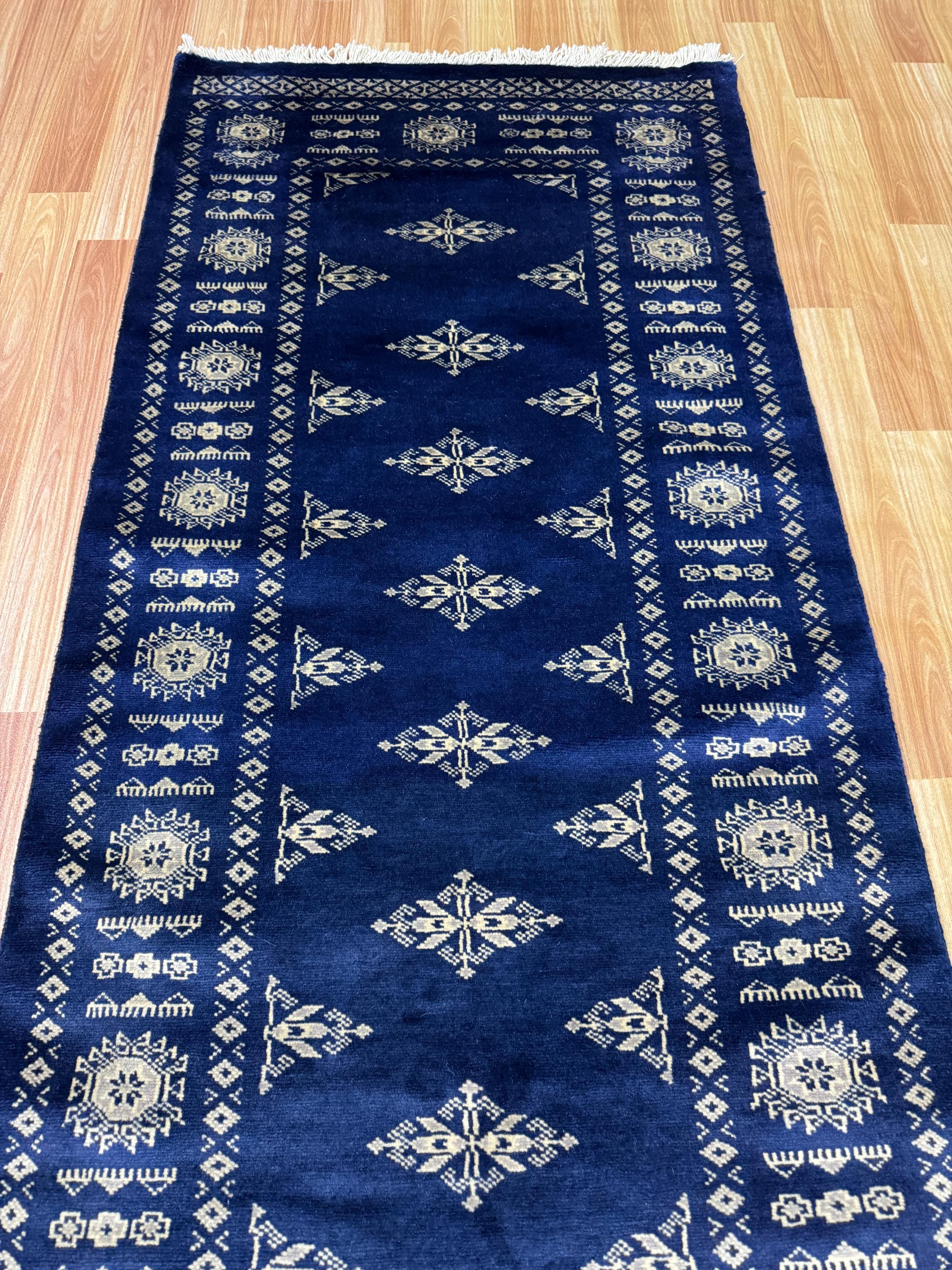 2.6x6 Blue Color Bokhara Rug - 0.80x180 Cm Rug - Hallway Rug - Stairs ...