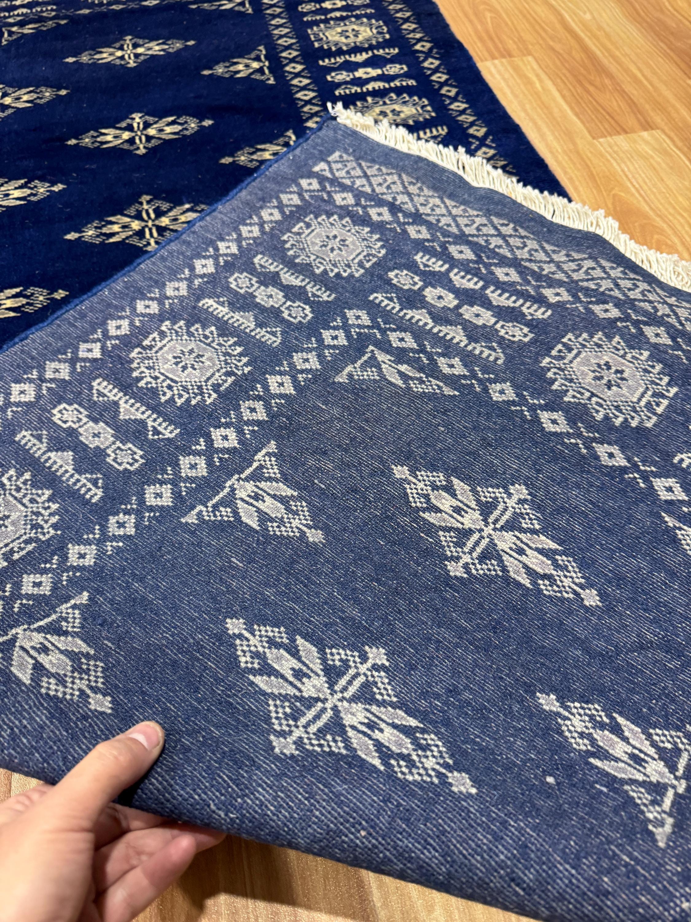 2.6x6 Blue Color Bokhara Rug - 0.80x180 Cm Rug - Hallway Rug - Stairs ...