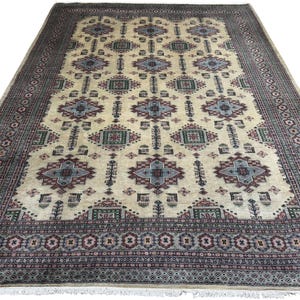 8x12 Beige Color Bokhara Rug - 2.50x3.65 Rug - Kids Room Rug - Luxury Rug - Area Rug - Turkish Rug - Fine Quality Rug - Afghan Rug