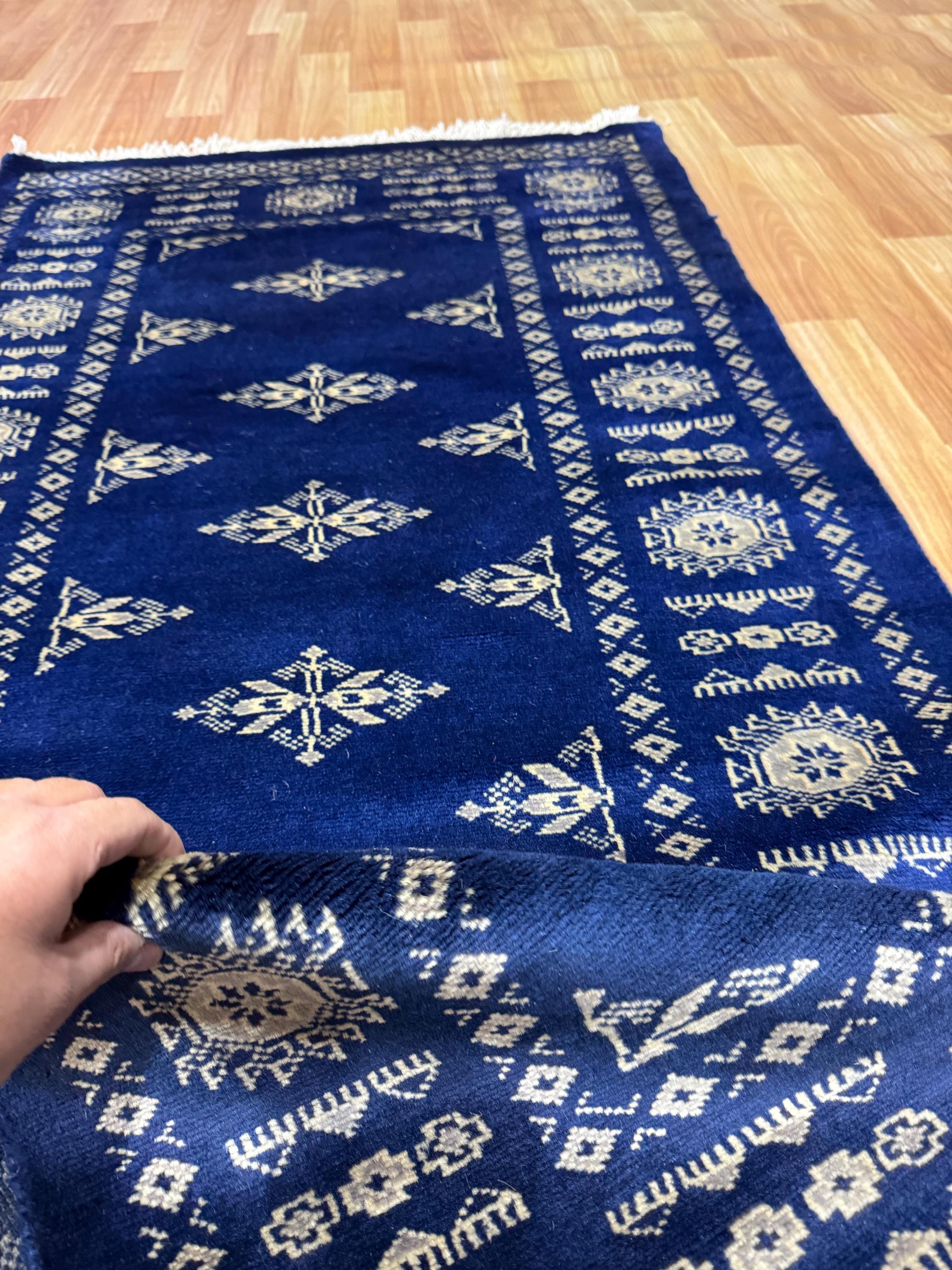 2.6x6 Blue Color Bokhara Rug - 0.80x180 Cm Rug - Hallway Rug - Stairs ...