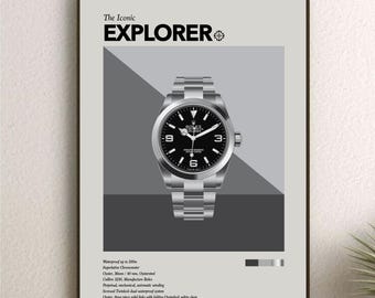 The Iconic Watch Print Series - Rolex Explorer 1