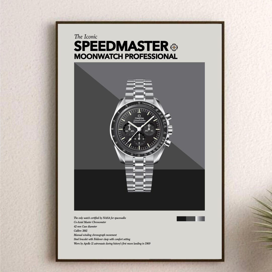 The Iconic Watch Print Series - Omega Speedmaster Moonwatch ...