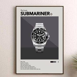 The Iconic Watch Print Series - Rolex Submariner, Date