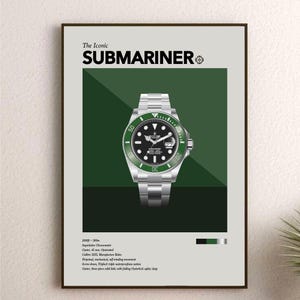 The Iconic Watch Print Series - Rolex Submariner, Kermit MK2