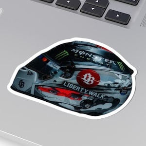Lando Norris McLaren F1 Helmet Sticker, Formula 1 Fan Gift, Water Bottle Notebook Laptop Decal, Motorsport Merch Decor, Japanese GP 2025