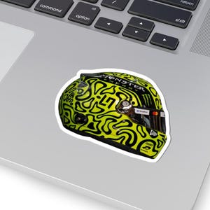 Lando Norris McLaren F1 Helmet Sticker, Formula 1 Fan Gift, Motorsport Lover, Decal for Notebook Laptop Car, Race Merch 2025, Gift for Him
