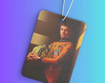 Lando Norris McLaren Auto-Lufterfrischer, Formel-1-Fangeschenk, F1 Merch, Autozubehör, Motorsportliebhaber, Autoduft, sportliches Dekor, Ihn