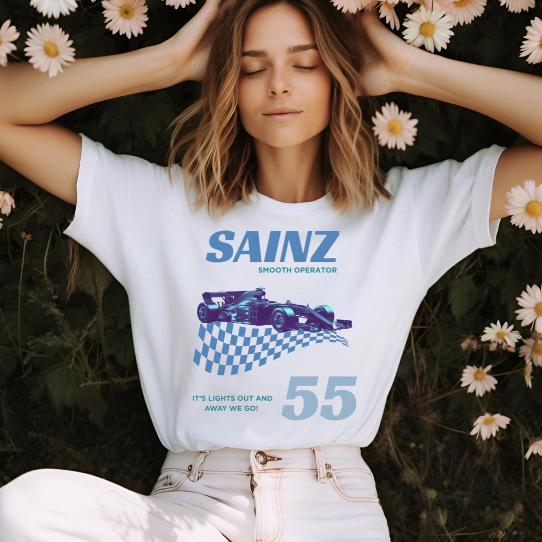 Carlos Sainz Williams T-Shirt, Formula 1 Fan Gift, F1 Retro Unisex Tee, F1 Racing Merch, Motorsport Gift For Daughter, Boyfriend, Dad, Son