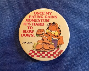 Vintage Garfield Button