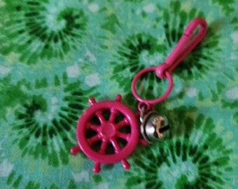 Vintage 80's Bell Charm Ship Wheel