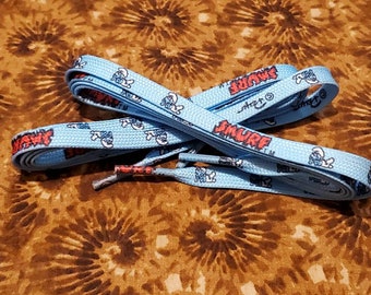 Cordones vintage de los Pitufos azules