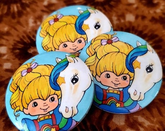 Pin de botón vintage Rainbow Brite
