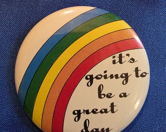 Vintage Rainbow Button