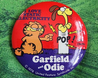 Botón vintage de Garfield