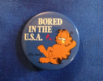 Vintage Garfield Button