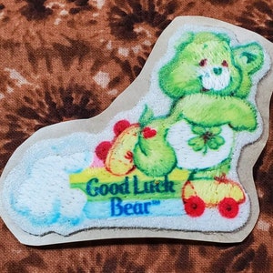 Vintage Care Bear Sticker Patch Good Luck Bear