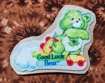 Vintage Care Bear Sticker Patch Good Luck Bear