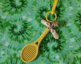 Vintage 80's Bell Charm Tennis Racket