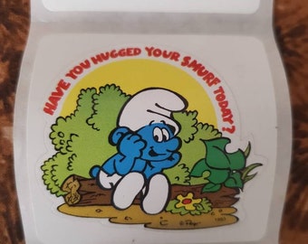 Pegatinas vintage de los Pitufos