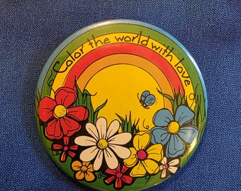 Vintage Rainbow Button