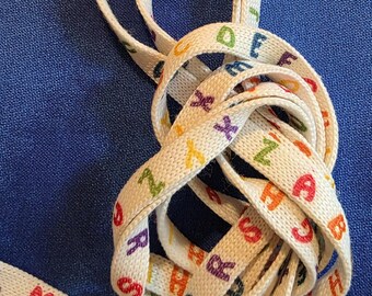 Vintage ABC Shoelaces