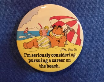 Vintage Garfield Button