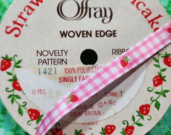 Cinta vintage de tarta de fresa