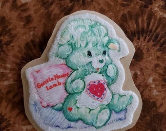 Vintage Care Bear Sticker Patch Gentle Heart Lamb