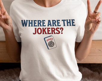 Śmieszna koszulka Mahjong, prezent Mahjong Joker, ciężka bawełniana koszulka Mahj Unisex, prezent dla miłośnika Mahjong, wieczór gry w Mahjong, prezent dla gospodarza Mahjong