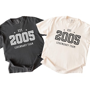 2005 shirt, 20th Anniversary Shirt for Couples, China Anniversary Gift, Comfort Colors Vintage Tee, Keepsake Wedding Anniversary Gift