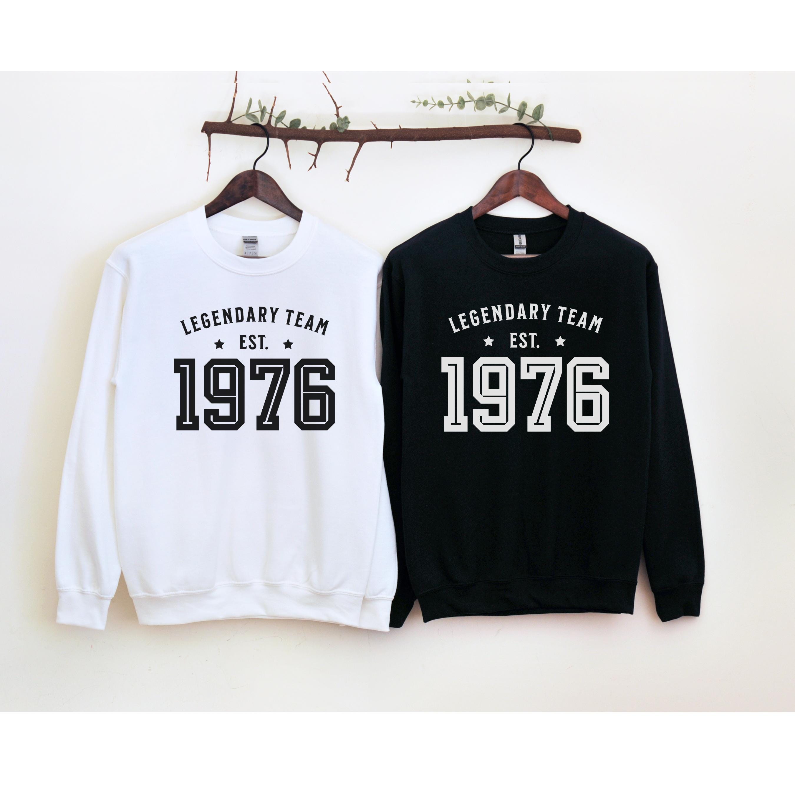 50th Anniversary Gift Sweatshirt, Legendary Team Est 1976 Varsity