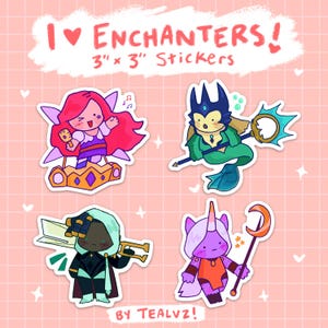 League of Legends Custom Sticker Pack | Seraphine Nami Senna Soraka | 3&quot; Vinyl