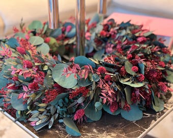 Wreath made of real dried flowers / wall wreath / Christmas decoration / wreath diameter 20 cm / 30 cm / 35 cm / 40 cm