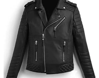 Custom Tailor Men’s Genuine Black Leather Jacket Top Grade Motorcycle Jacket