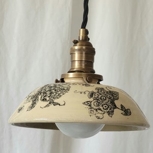 Style#1007 Floral light in clear clay, kitchen lighting, lighting