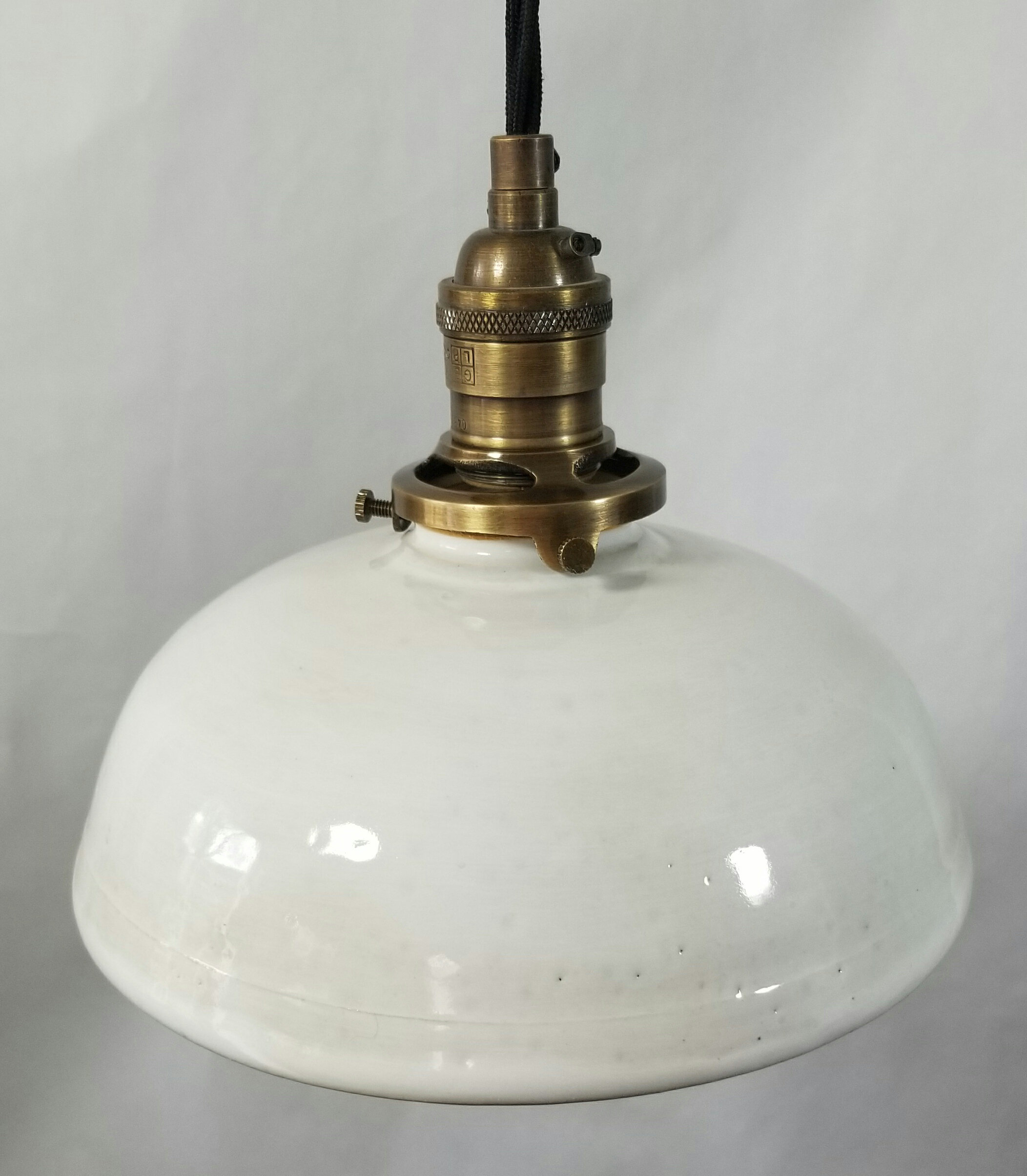 スタイル#010 手作り陶器ペンダントライト、ファームハウスキッチン