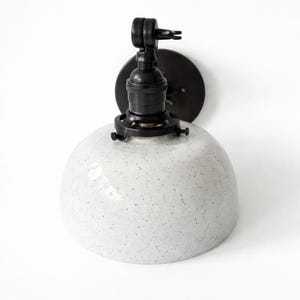Style#077 White speckled farmhouse sconce